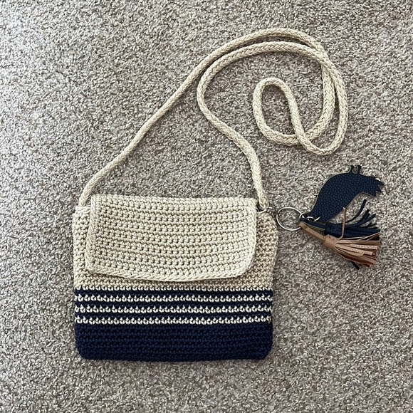 Sakroots Handbags - Sakroots Crocheted Striped Crossbody Small Bag